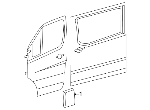 2024 Mercedes-Benz eSprinter Exterior Trim - Pillars