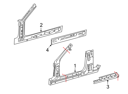 2011 Mercedes-Benz E550 Rocker Panel Diagram 2