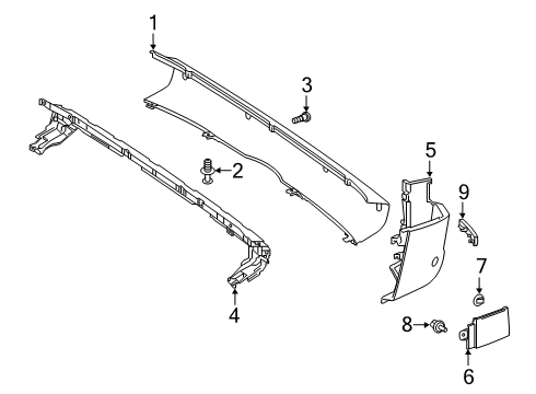 2025 Mercedes-Benz Sprinter 2500 Bumper & Components - Rear Diagram 2