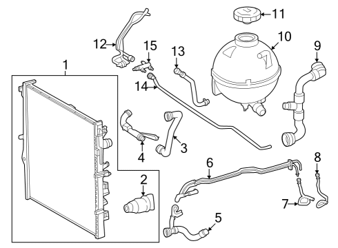2024 Mercedes-Benz Sprinter 2500 Radiator & Components Diagram 2
