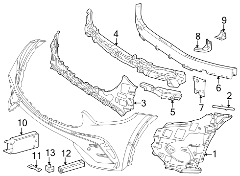 2025 Mercedes-Benz GLC350e Bumper & Components - Front Diagram 3