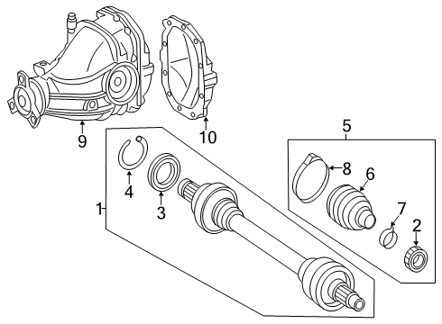 2017 Mercedes-Benz SLC43 AMG Axle & Differential - Rear Diagram