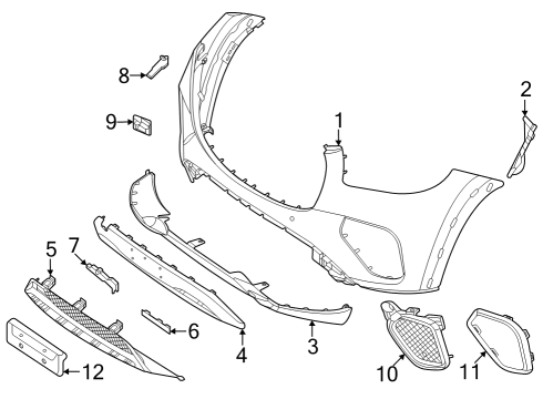 2025 Mercedes-Benz GLS450 Bumper & Components - Front Diagram 2