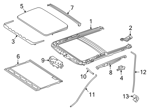 2019 Mercedes-Benz GLE400 Sunroof Diagram 2