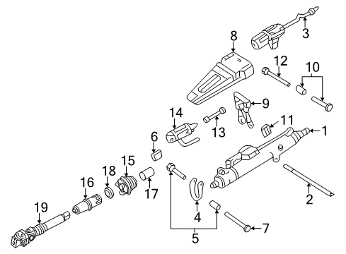 2012 Mercedes-Benz SL550 Lower Steering Column Diagram