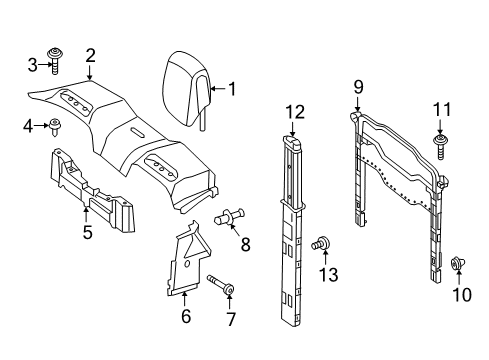 2023 Mercedes-Benz C43 AMG Roll Bar & Headrest Assembly