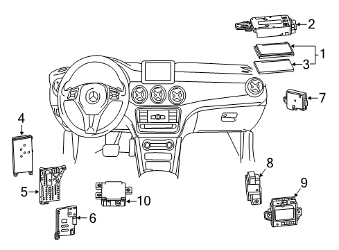 2017 Mercedes-Benz GLA45 AMG Control Module Diagram for 000-900-67-13