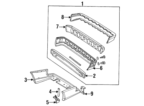 1986 Mercedes-Benz 190E Rear Bumper
