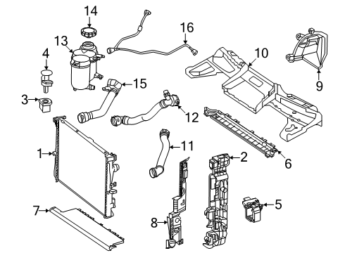 2024 Mercedes-Benz GLC300 Radiator & Components Diagram 5