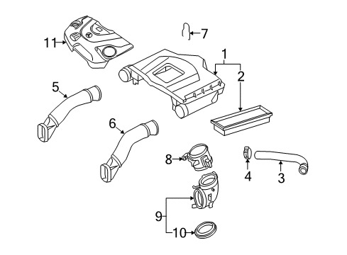 2008 Mercedes-Benz CL550 Powertrain Control Diagram