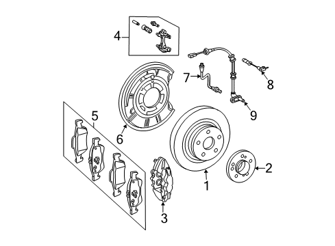 2003 Mercedes-Benz E500 Rear Brakes Diagram