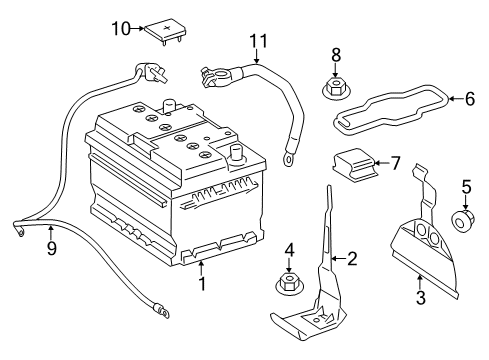 2016 Mercedes-Benz SLK300 Battery