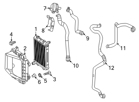 2018 Mercedes-Benz GLE63 AMG Upper Hose Diagram for 166-501-22-82