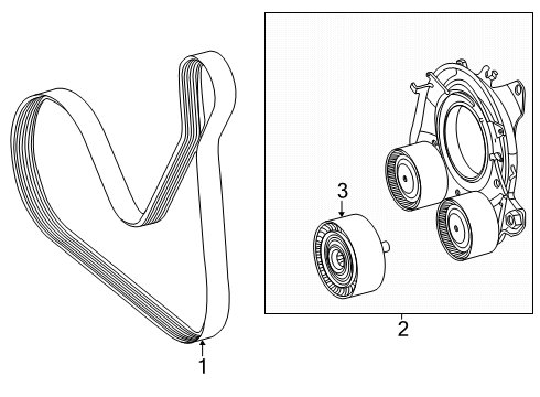 2023 Mercedes-Benz SL43 AMG Belts & Pulleys