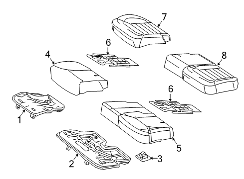 2016 Mercedes-Benz GLE450 AMG Seat Cover Diagram for 292-920-05-03-7E80