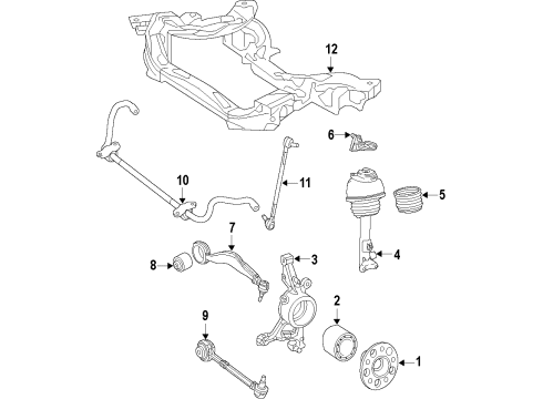 2011 Mercedes-Benz E350 Upper Control Arm - Front Diagram 5