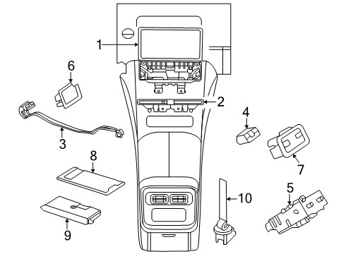 2024 Mercedes-Benz GLC300 Electrical Components - Console Diagram 2