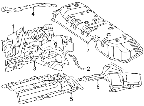2024 Mercedes-Benz GLC300 Heat Shields Diagram 2