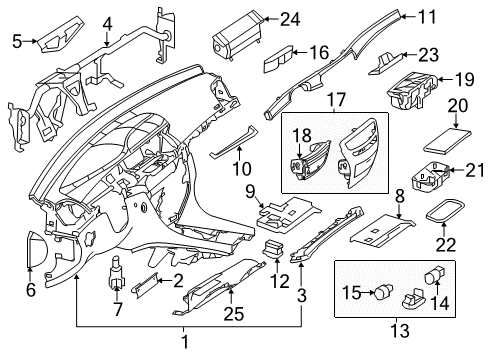 2013 Mercedes-Benz CL63 AMG Instrument Panel Diagram