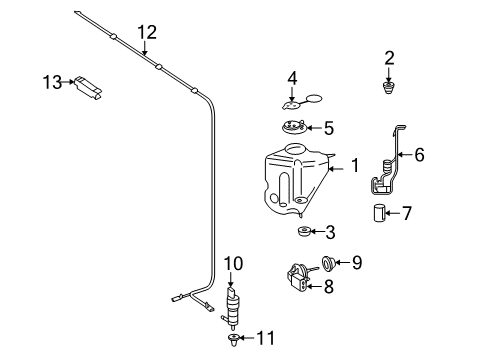 2007 Mercedes-Benz S550 Wiper & Washer Components - Body Diagram 3