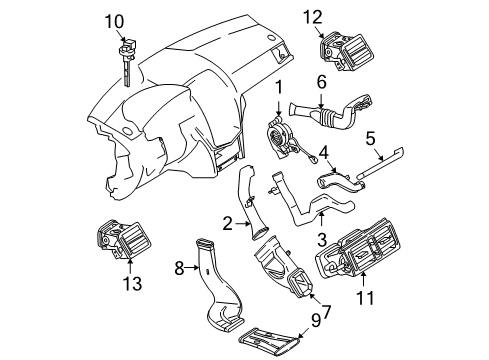 2008 Mercedes-Benz C300 Ducts Diagram