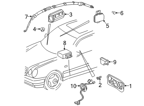 2001 Mercedes-Benz E320 Air Bag Components