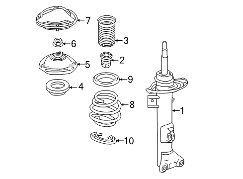 2016 Mercedes-Benz SLK300 Struts & Components