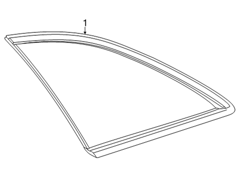 2020 Mercedes-Benz GLC300 Glass & Hardware - Quarter Panel Diagram 2