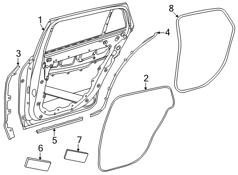 2025 Mercedes-Benz EQS 450 SUV Door & Components Diagram 2