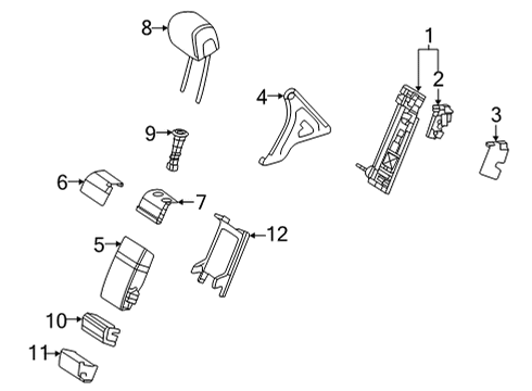 2024 Mercedes-Benz GLE450e Second Row Seats Diagram 6