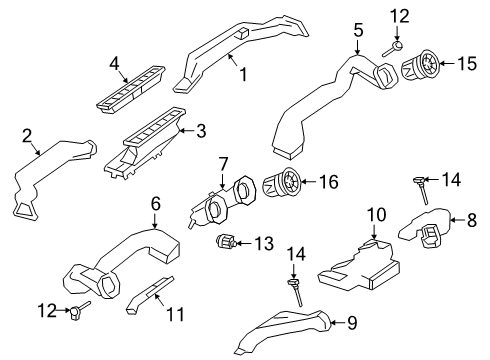 2024 Mercedes-Benz G550 Ducts Diagram 2