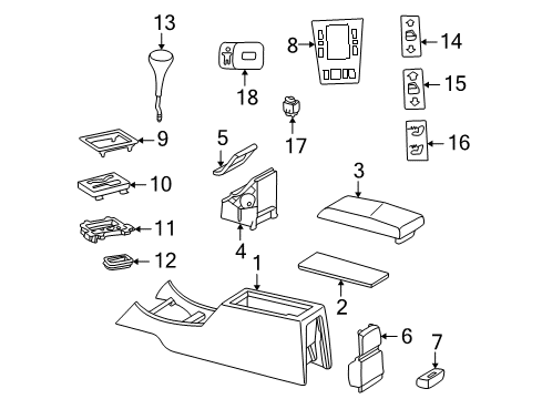 1998 Mercedes-Benz C280 Console Diagram