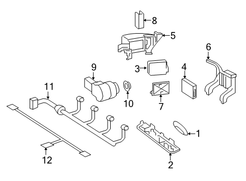 2017 Mercedes-Benz GLE43 AMG Electrical Components - Rear Bumper Diagram 2