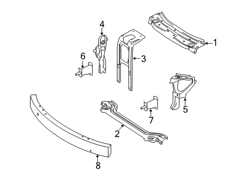 2008 Mercedes-Benz ML350 Radiator Support