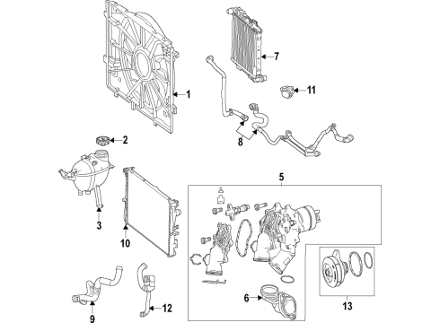 2024 Mercedes-Benz GLS63 AMG Cooling System Diagram