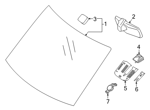 2024 Mercedes-Benz eSprinter Windshield & Components