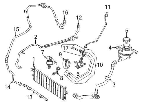 2025 Mercedes-Benz GLC43 AMG Radiator & Components Diagram 4