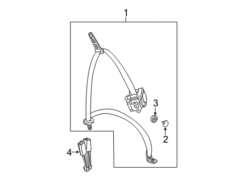 2009 Mercedes-Benz E350 Seat Belt - Body Diagram 3