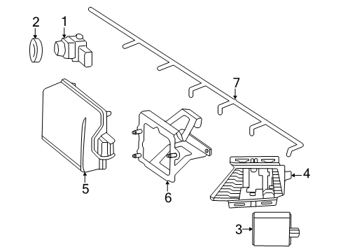 2025 Mercedes-Benz GLC63 AMG S E Performance Electrical Components - Front Bumper Diagram 2