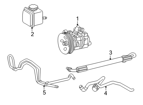 2001 Mercedes-Benz E320 P/S Pump & Hoses Diagram 2