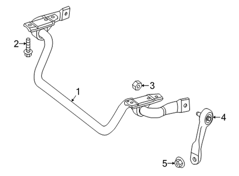 2021 Mercedes-Benz E350 Stabilizer Bar & Components Diagram 4
