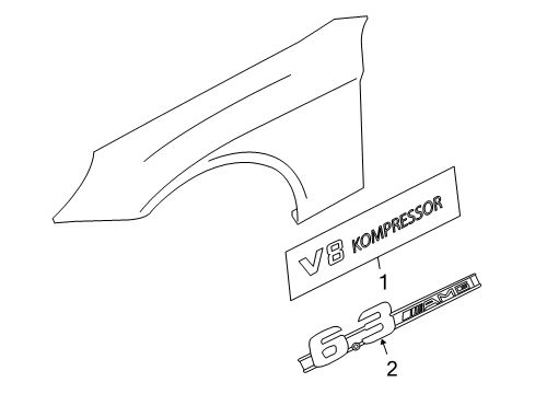 2006 Mercedes-Benz CLS500 Exterior Trim - Fender Diagram
