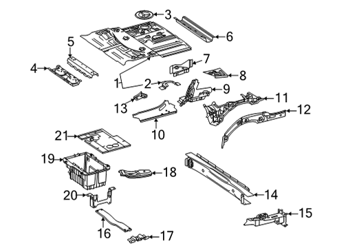 2021 Mercedes-Benz GLE53 AMG SUV Rear Floor & Rails