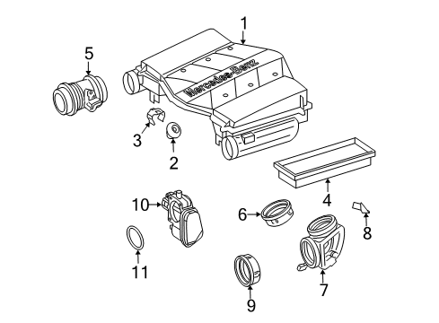2006 Mercedes-Benz ML500 Air Intake Diagram