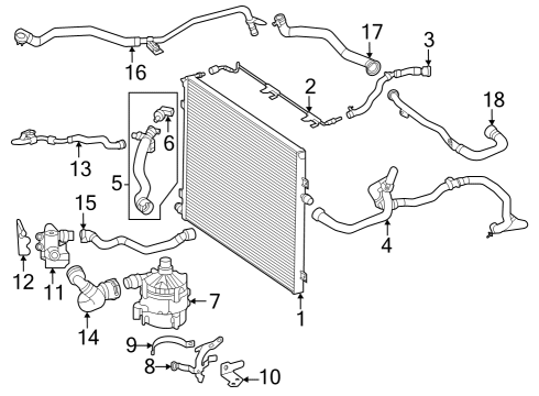 2024 Mercedes-Benz C63 AMG S E Performance Intercooler - Belts Diagram 2