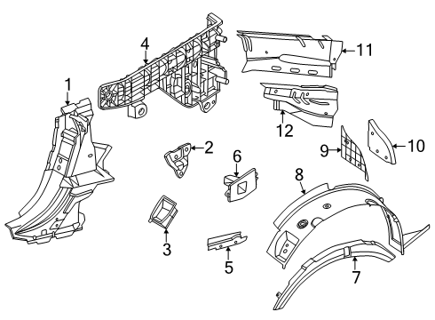 2024 Mercedes-Benz AMG GT 55 Inner Structure - Quarter Panel