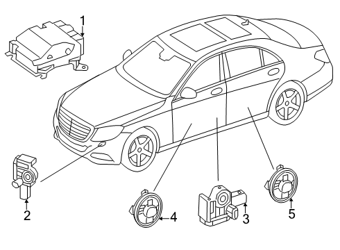 2025 Mercedes-Benz E450 Air Bag Components Diagram 2