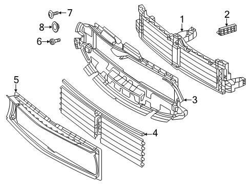 2025 Mercedes-Benz GLA250 Radiator Support Components