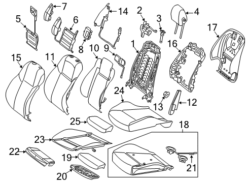 2017 Mercedes-Benz E300 Driver Seat Components