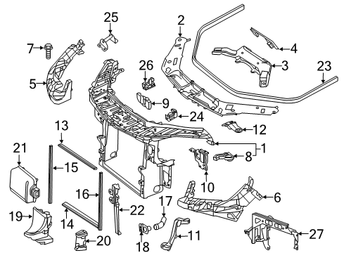 2014 Mercedes-Benz GL550 Radiator Support